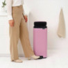 Coș de gunoi Brabantia Bo Pedal 1010447, 30 l, închidere ușoară, bază antiderapantă, roz