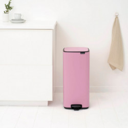 Brabantia Bo Pedal Trash Can 1010447, 30 L, Soft-Close, Non-Slip Base, Pink