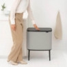 Κάδος απορριμμάτων Brabantia Bo Touch 1010454, 3x11 λίτρα, Ομαλό και αθόρυβο άνοιγμα, Μεγάλο άνοιγμα, Γκρι