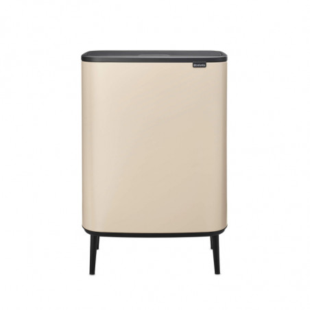 Brabantia Bo Touch Hi 1010457 szemetes, 60 l, oldalsó fogantyúk, állítható lábak, bézs