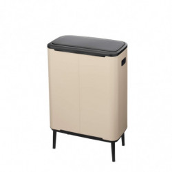 Brabantia Bo Touch Hi 1010457 szemetes, 60 l, oldalsó fogantyúk, állítható lábak, bézs