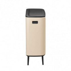 Κάδος απορριμμάτων Brabantia Bo Touch Hi 1010457, 60 λίτρα, Πλευρικές λαβές μεταφοράς, Ρυθμιζόμενα πόδια, Μπεζ