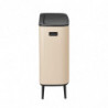 Κάδος απορριμμάτων Brabantia Bo Touch Hi 1010457, 60 λίτρα, Πλευρικές λαβές μεταφοράς, Ρυθμιζόμενα πόδια, Μπεζ