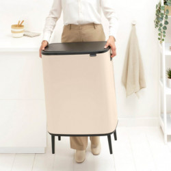 Brabantia Bo Touch Hi 1010457 szemetes, 60 l, oldalsó fogantyúk, állítható lábak, bézs