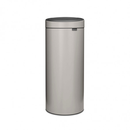 Κάδος απορριμμάτων Brabantia Touch Bin New 1010459, 30 λίτρα, Αθόρυβο και ομαλό κλείσιμο, Ανοιχτό γκρι