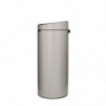 Brabantia Touch Bin New 1010459 szemetes, 30 l, csendes és sima záródás, világosszürke