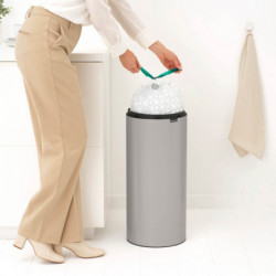 Κάδος απορριμμάτων Brabantia Touch Bin New 1010459, 30 λίτρα, Αθόρυβο και ομαλό κλείσιμο, Ανοιχτό γκρι
