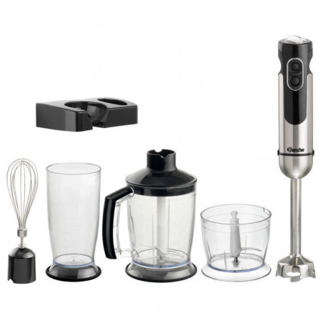 Blender 4-în-1 Bartscher 130206, 700 W, 5 viteze, 1250/800/500 ml, negru