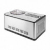 Caso IceCreamer 3298 Ice Cream and Yogurt Maker, 180W, 2 L, 4 Programs, LED, No Pre-Chilling Required, Compressor, Stainless Steel
