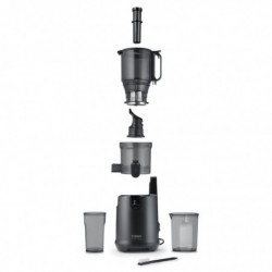 Αργή αποχυμωτική μηχανή Caso Juice Fit Pro, 250 W, 1 λίτρο, 40 στροφές/λεπτό, Safety Stop, Αθόρυβη λειτουργία, Μαύρο ματ