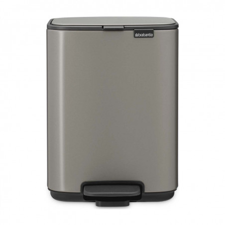 Brabantia Bo Pedal 1010126 szemetes, 4 l, lágy zárás, csúszásgátló talp, szürke