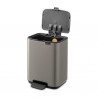 Coș de gunoi Brabantia Bo Pedal 1010126, 4 l, închidere ușoară, bază antiderapantă, gri