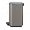 Coș de gunoi Brabantia Bo Pedal 1010126, 4 l, închidere ușoară, bază antiderapantă, gri