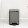Кош за боклук Brabantia Bo Pedal 1010126, 4 л, Леко затваряне, Противоплъзгаща основа, Сив