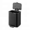 Brabantia Bo Pedal Trash Can 1010136, 4 L, Soft-Close, Non-Slip Base, Black