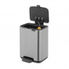 Coș de gunoi Brabantia Bo Pedal 1010141, 4 l, închidere ușoară, bază antiderapantă, rezistent la amprente, inox/mat