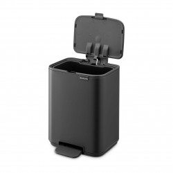 Brabantia Bo Pedal 1010131 szemetes, 4 l, lágy zárás, csúszásgátló talp, ásványi bevonat, sötét szürke