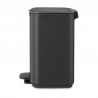 Brabantia Bo Pedal 1010131 szemetes, 4 l, lágy zárás, csúszásgátló talp, ásványi bevonat, sötét szürke