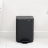 Brabantia Bo Pedal 1010131 szemetes, 4 l, lágy zárás, csúszásgátló talp, ásványi bevonat, sötét szürke