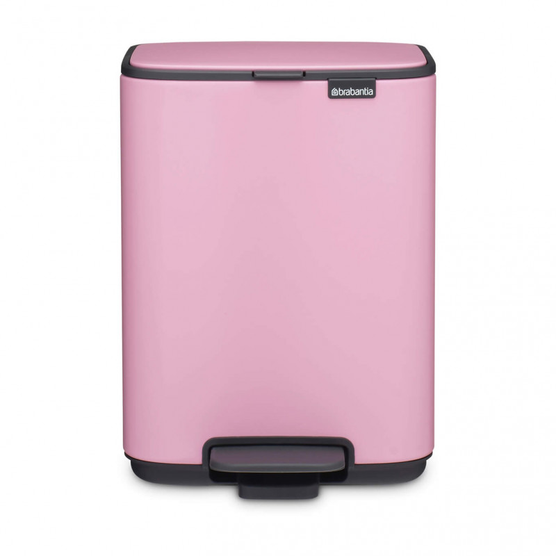 Кош за боклук Brabantia Bo Pedal 1010444, 4 л, Леко затваряне, Противоплъзгаща основа, Розов