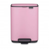 Brabantia Bo Pedal Trash Can 1010444, 4 L, Soft-Close, Non-Slip Base, Pink