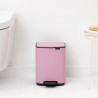 Brabantia Bo Pedal Trash Can 1010444, 4 L, Soft-Close, Non-Slip Base, Pink