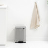 Brabantia Bo Pedal Trash Can 1010143, 12 L, Soft-Close, Non-Slip Base, Fingerprint-Resistant, Stainless Steel/Matte