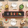 Grătar teppanyaki Swiss Haus SH-TP90, 2000 W, 90 x 23 cm, acoperire ceramică, părți detașabile, control al temperaturii, negru