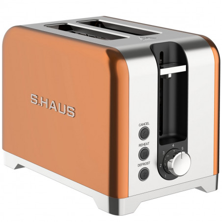 Prăjitor de pâine Swiss Haus SH-TO2120, 900 W, 7 niveluri de prăjire, Decongelare, Reîncălzire, Oprire automată, Semnal sonor, Culoare cupru