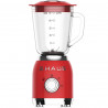 Μπλέντερ Swiss Haus SH-BL1915, 600 W, 1,5 λίτρα, 20.000 στροφές/λεπτό, 2 ταχύτητες + παλμική λειτουργία, λειτουργία Turbo, γυάλινη κανάτα, κόκκινο