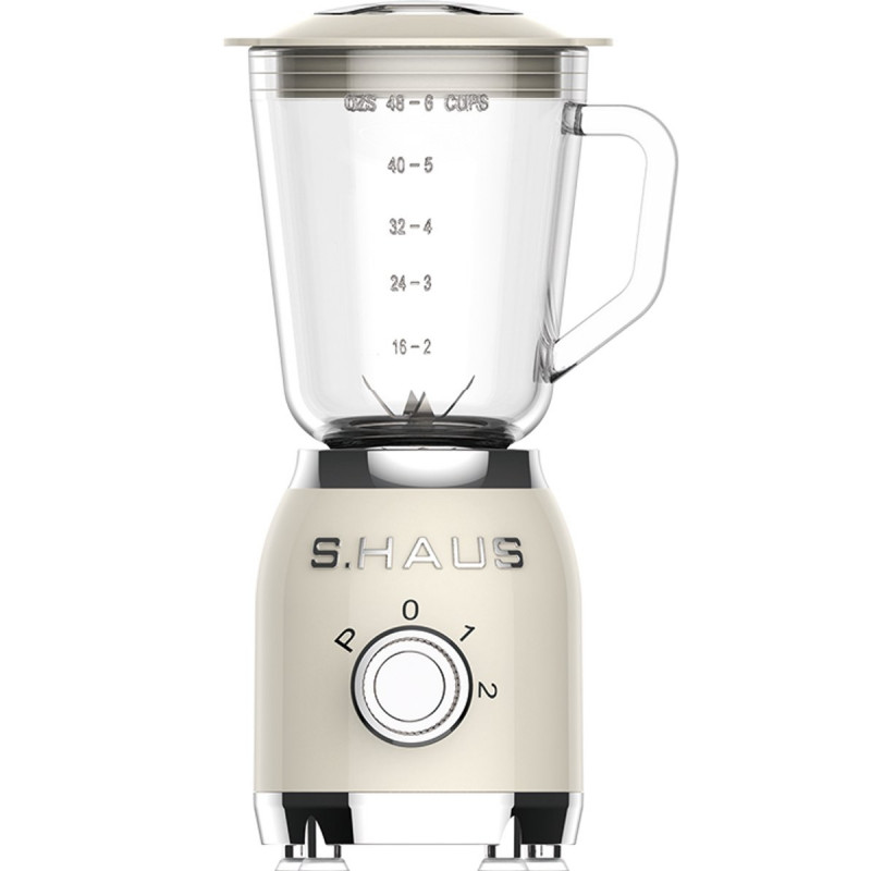 Swiss Haus SH-BL2015 turmixgép, 600 W, 1,5 l, 20 000 fordulat/perc, 2 sebességfokozat + impulzus, Turbo, üvegkancsó, krém színű