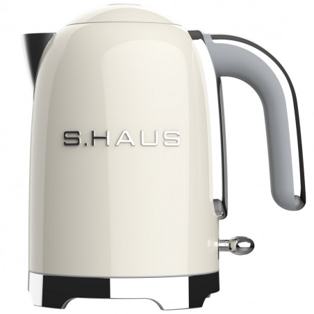 Ηλεκτρικός βραστήρας Swiss Haus SH-SWK2027, 2000 W, 1,7 λίτρα, βάση 360°, φίλτρο, κρυφή αντίσταση, διπλά τοιχώματα, κρεμ