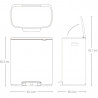 Cos de gunoi Brabantia Bo Pedal 1003188, 2x30 L, Inchidere lina, Baza antiderapanta, Alb