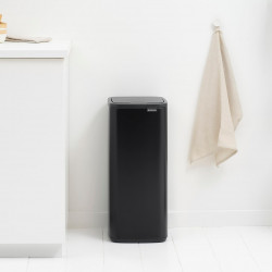 Brabantia Bo Touch 1010140 Trash Can, 30 L, Smooth and Quiet Opening, Large Opening, Black