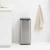 Κάδος απορριμμάτων Brabantia Bo Touch 1010145, 30 λίτρα, Ομαλό και αθόρυβο άνοιγμα, Μεγάλο άνοιγμα, Ανθεκτικό στα δακτυλικά αποτυπώματα, Ανοξείδωτο/Ματ