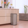 Brabantia Bo Touch 1010145 szemetes, 30 l, Sima és csendes nyitás, Nagy nyílás, Ujjlenyomat-álló, Rozsdamentes acél/matt
