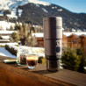Aparat de espresso portabil Wacaco Pixapresso, 20 bari, 9000 mAh, 120 ml, cafea măcinată + capsule, panou de control tactil cu LED, roșu închis