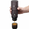 Aparat de espresso portabil Wacaco Pixapresso, 20 bari, 9000 mAh, 120 ml, cafea măcinată + capsule, panou de control tactil cu LED, roșu închis