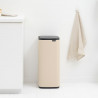 Brabantia Bo Touch 1010125 szemetes, 30 l, simán és csendesen nyíló, nagy nyílás, bézs