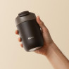 Cană termică Outin Travel Tumbler, 350 ml, menține cald 6 ore, rece 12 ore, oțel inoxidabil 316L, pereți dubli, izolație sub vid, maro teracotă