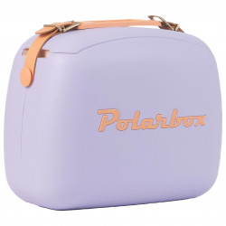 Geanta frigorifica Polarbox Pop, 6 litri, Include 2 cutii pentru pranz, Pana la 24 h, Violet/Portocaliu
