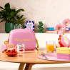 Хладилна чанта Polarbox Pop, 6 литра, Включени 2 кутии за обяд, Запазва студено до 24 часа, Розов/Жълт