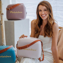 Polarbox Gold Cooler Bag, 6 liters, Includes 2 lunch boxes, Keeps food cold for up to 24 hours, Pink/Gold