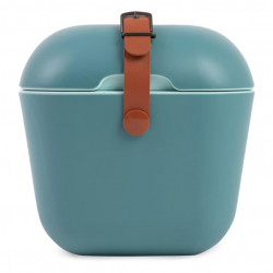 Хладилна чанта Polarbox Classic, 20 литра, AIRPOP полистирол, 5-15C до 24 часа, Класическа кожена каишка, Тъмносин/Розов