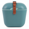 Geanta frigorifica Polarbox Classic, 20 litri, Polistiren AIRPOP, 5-15°C pana la 24 h, Curea clasică din piele, Albastru inchis/Roz