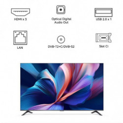 Televizor Xiaomi A Pro 32 2026 ELA5936EU, 32″ (80 cm), rezoluție HD Ready 1366×768, clasa energetică E, Smart TV, QLED, Bluetooth, Wi-Fi, Android, negru
