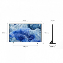 Samsung QE65Q8FAAUXXH TV, 65″ (163 cm), 3840×2160 UHD 4K, QLED, Energy Efficiency Class E, Smart TV, HDR10+, Samsung Vision AI, eARC, Black