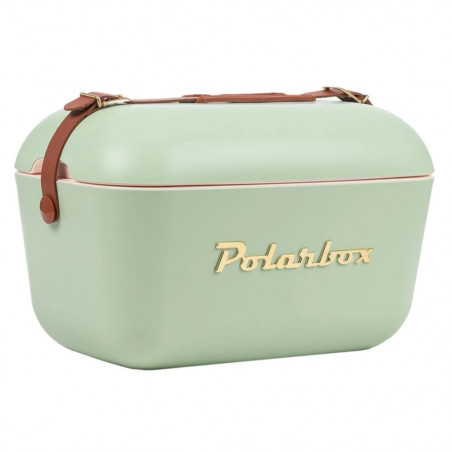 Ψυκτική τσάντα Polarbox Gold, 20 λίτρα, πολυστυρόλ AIRPOP, 5-15 °C έως 24 ώρες, Πράσινο/Χρυσό