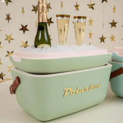 Хладилна чанта Polarbox Gold, 20 литра, AIRPOP полистирол, 5-15C до 24 часа, Зелен/Златист