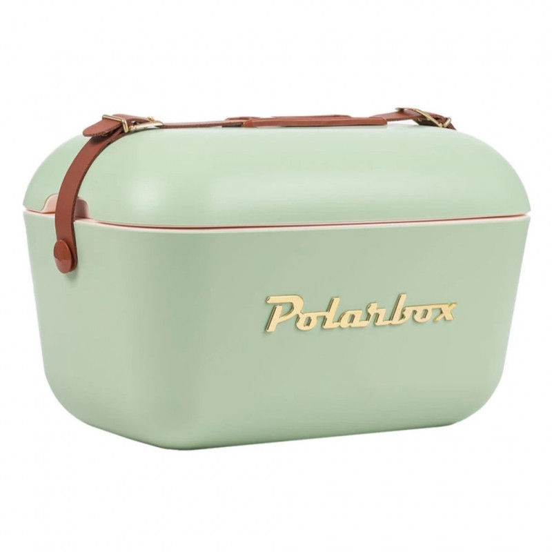 Ψυκτική τσάντα Polarbox Gold, 12 λίτρα, πολυστυρόλ AIRPOP, 5-15 °C έως 24 ώρες, Πράσινο/Χρυσό